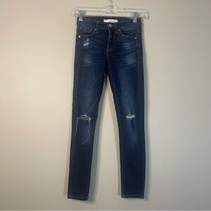 KanCan Women's Faded Blue Skinny Jeans